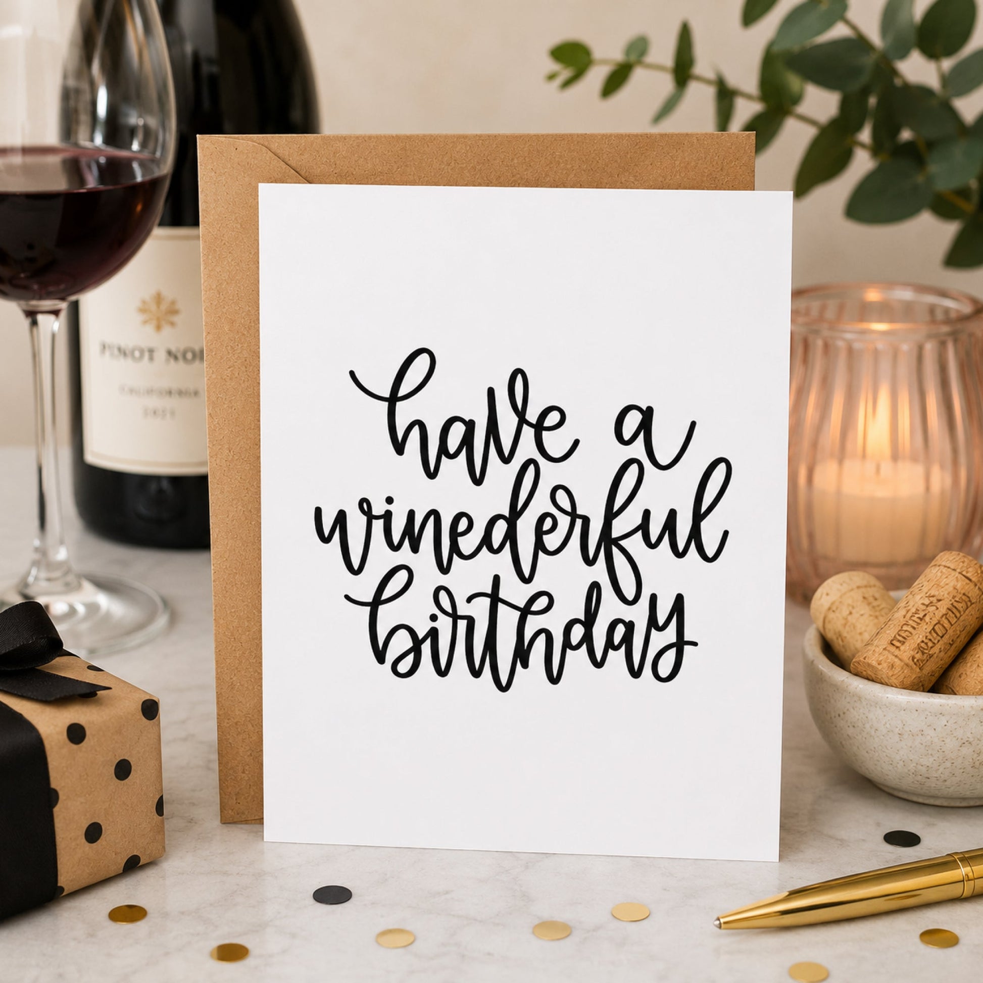 Have A Winederful Birthday - Footnotes Paper