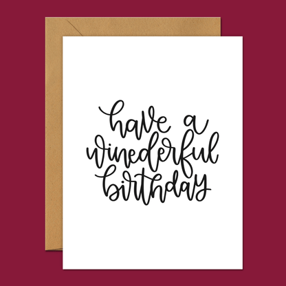 Have A Winederful Birthday - Footnotes Paper