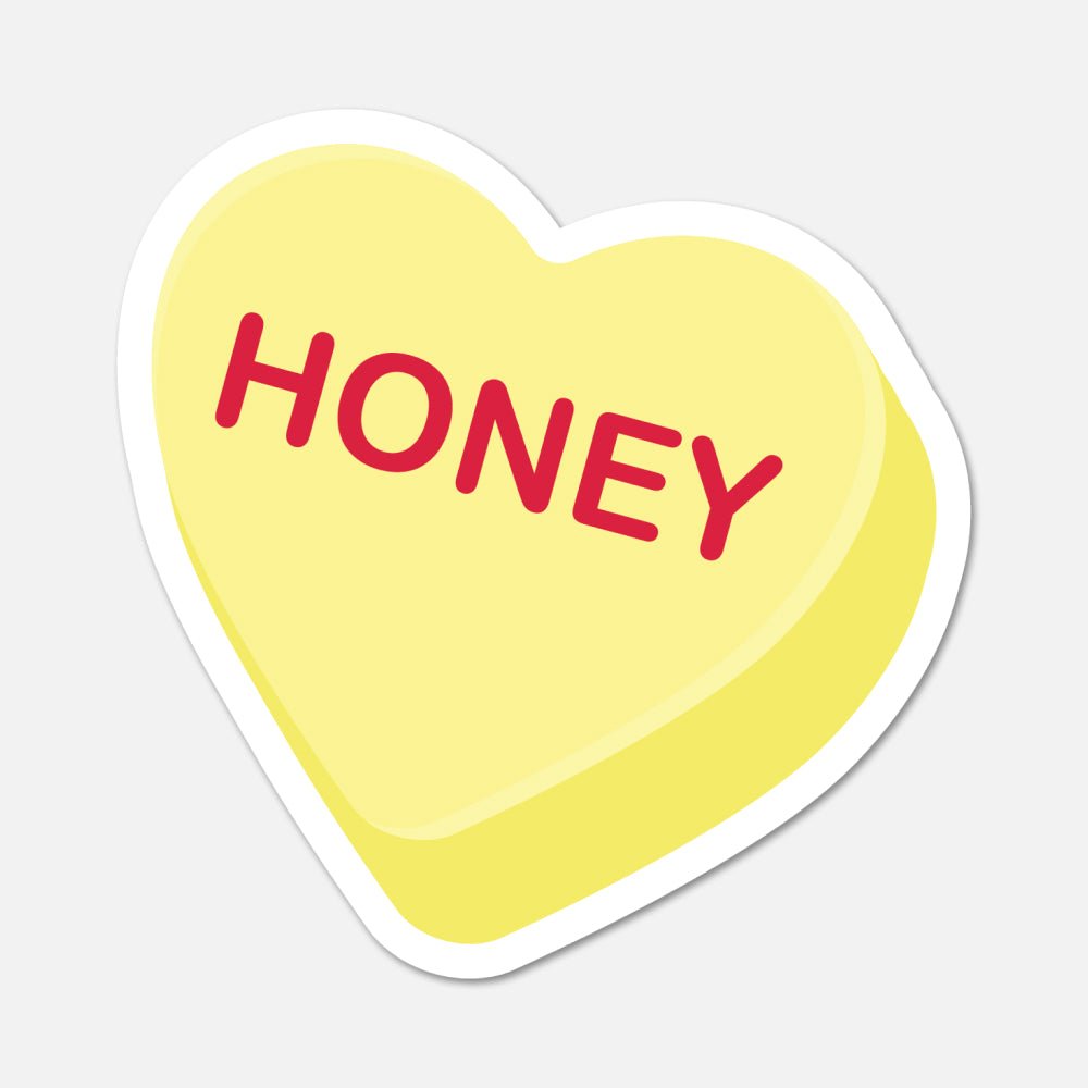 Honey Candy Heart Sticker - Footnotes Paper