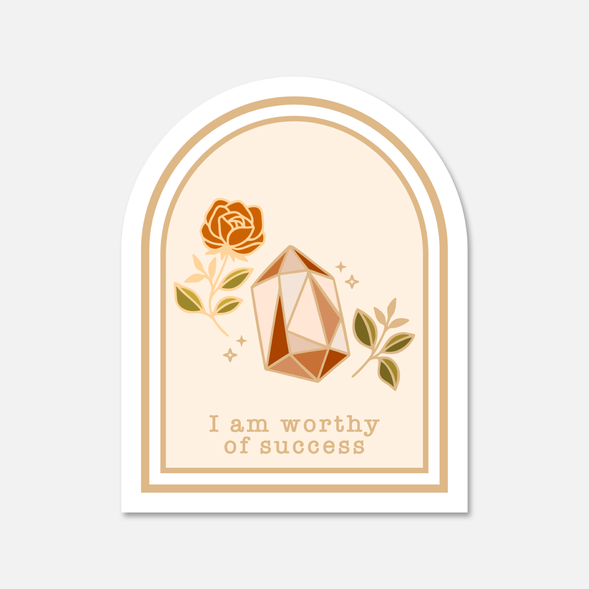 I am worthy of success - stained glass - Footnotes Paper