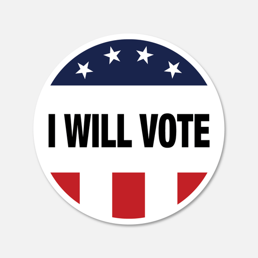 I Will Vote Sticker - Footnotes Paper