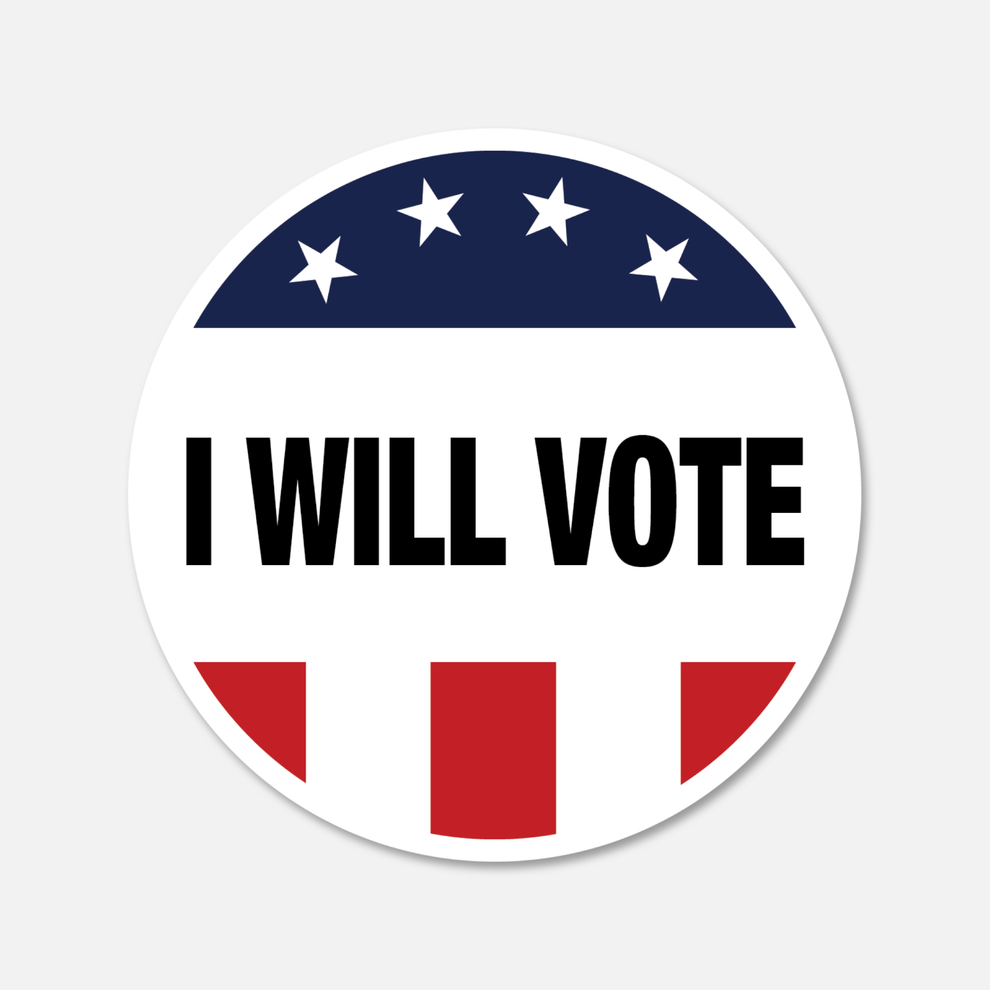 I Will Vote Sticker - Promise to Participate – Footnotes Paper