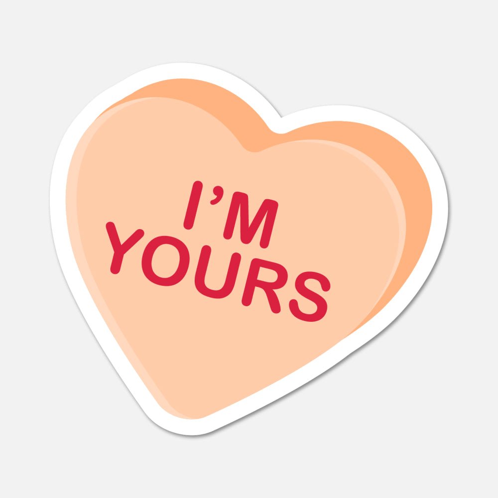 I’m Yours Candy Heart Sticker - Footnotes Paper
