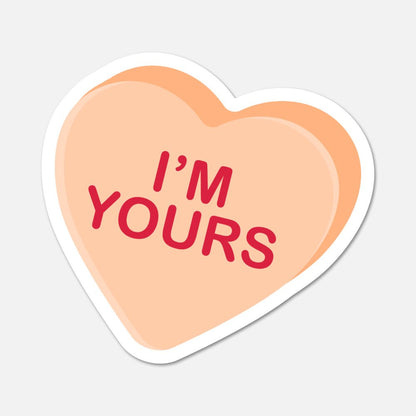 I’m Yours Candy Heart Sticker - Footnotes Paper