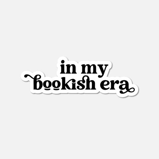 In My Bookish Era BW Sticker - Footnotes Paper
