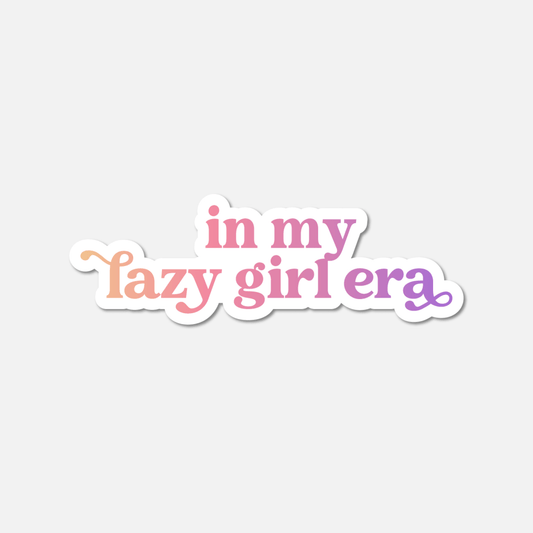 In My Lazy Girl Era Gradient Sticker - Footnotes Paper