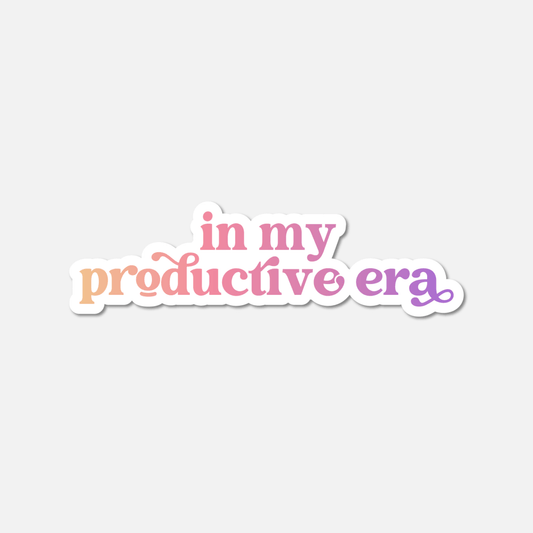 In My Productive Era Gradient Sticker - Footnotes Paper