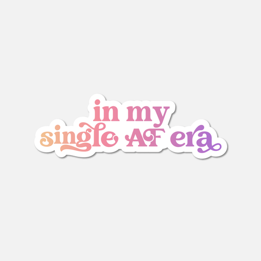 In My Single AF Era Gradient Sticker - Footnotes Paper