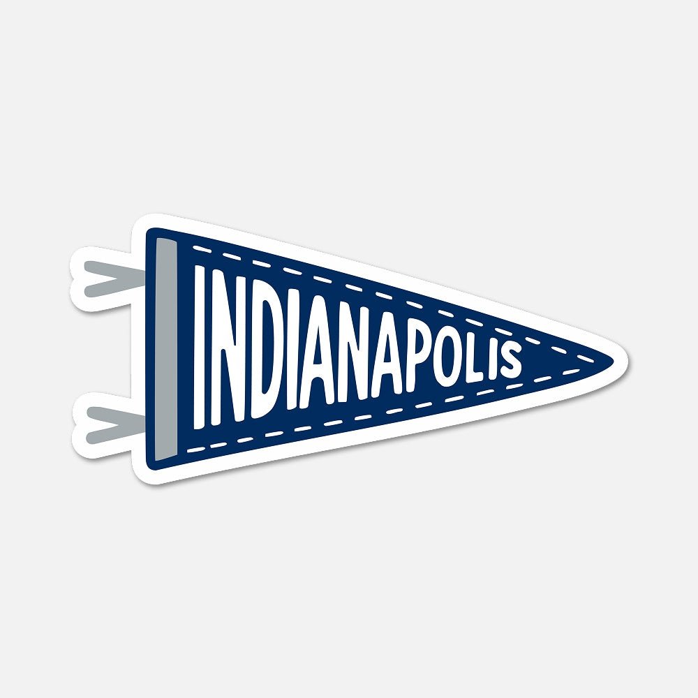Indianapolis Football Pennant Sticker - Footnotes Paper