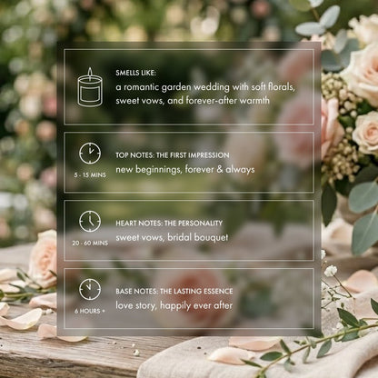 Just Married Candle | Soft Floral Scent - Footnotes Paper
