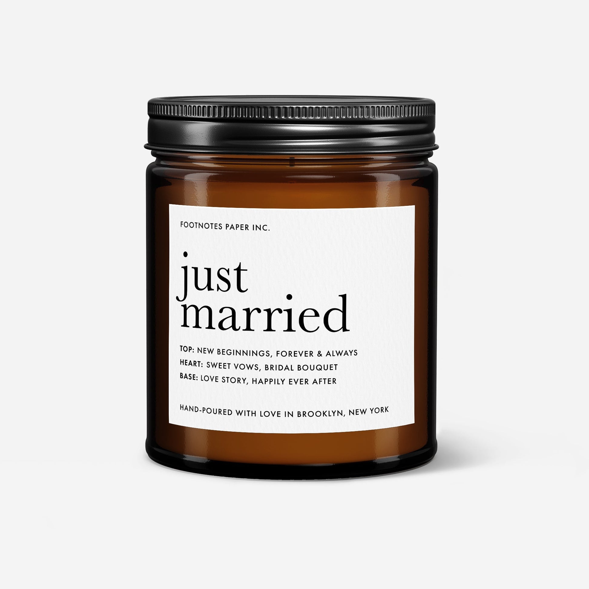 Just Married Candle | Soft Floral Scent - Footnotes Paper