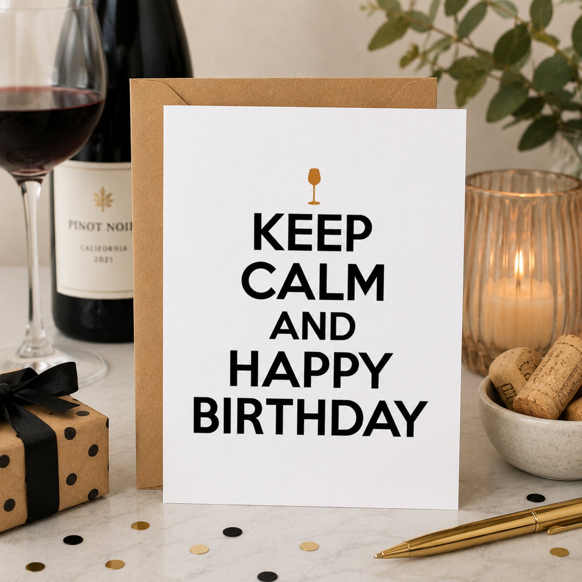 Keep Calm And Happy Birthday - Birthday Card - Footnotes Paper