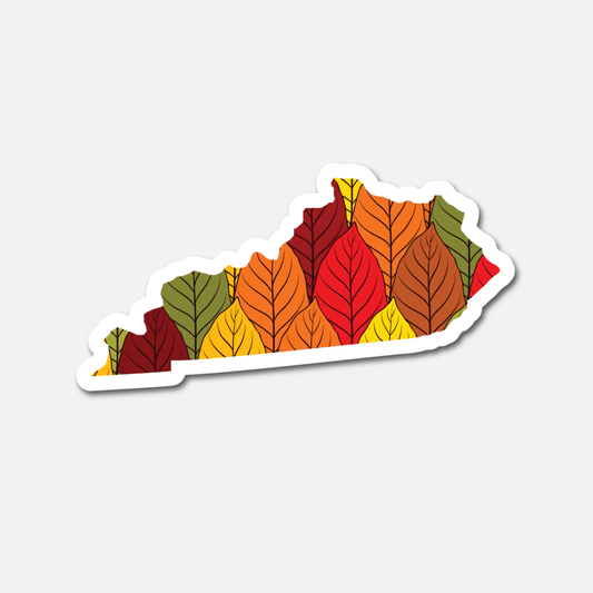 Kentucky Autumn Leaves – State Sticker - Footnotes Paper