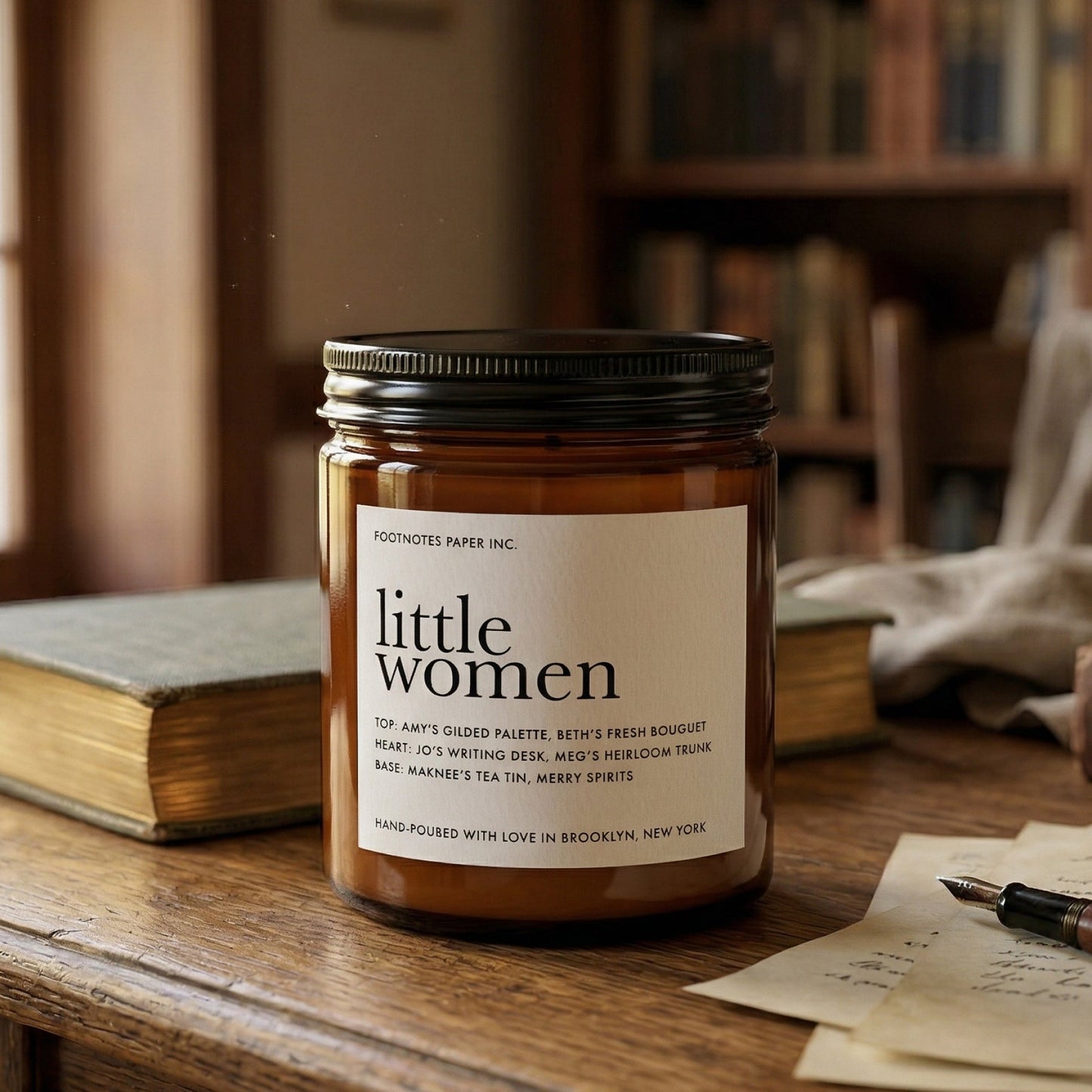 Little Women Candle | Floral Woody - Footnotes Paper
