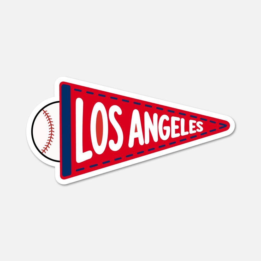 Los Angeles Baseball Pennant (A) - Sports Sticker - Footnotes Paper