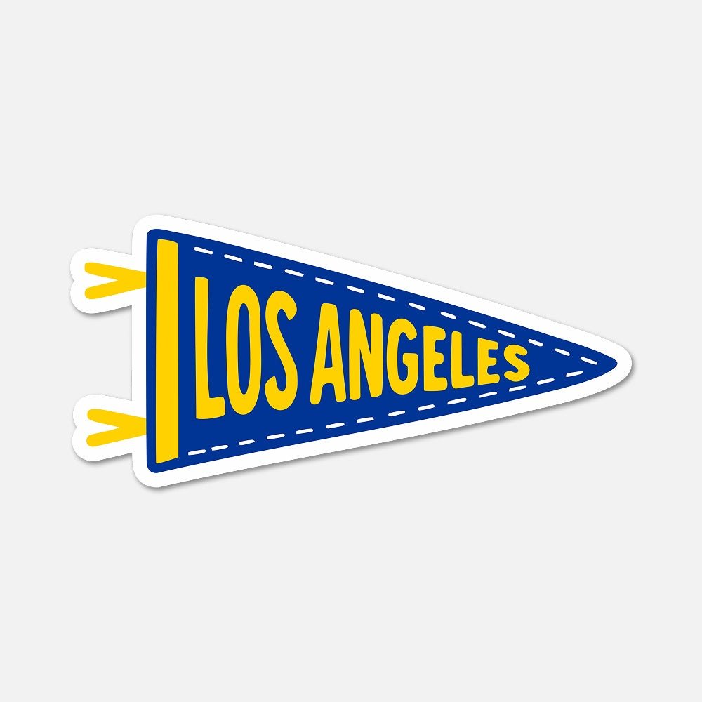 Los Angeles (R) Football Pennant Sticker - Footnotes Paper