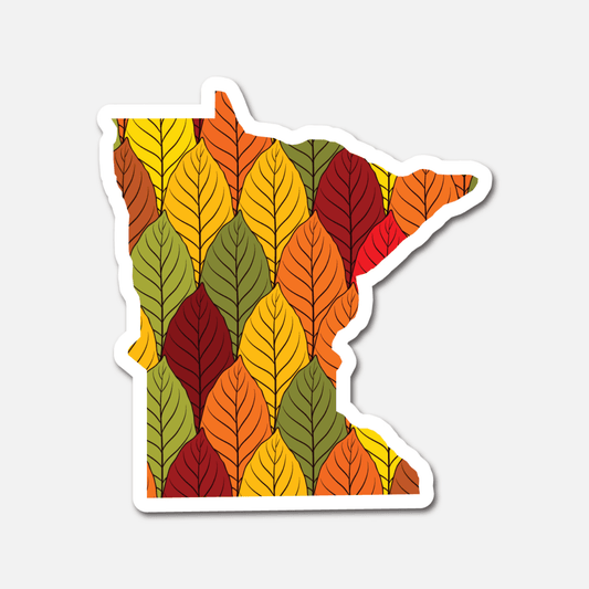 Minnesota Autumn Leaves – State Sticker - Footnotes Paper