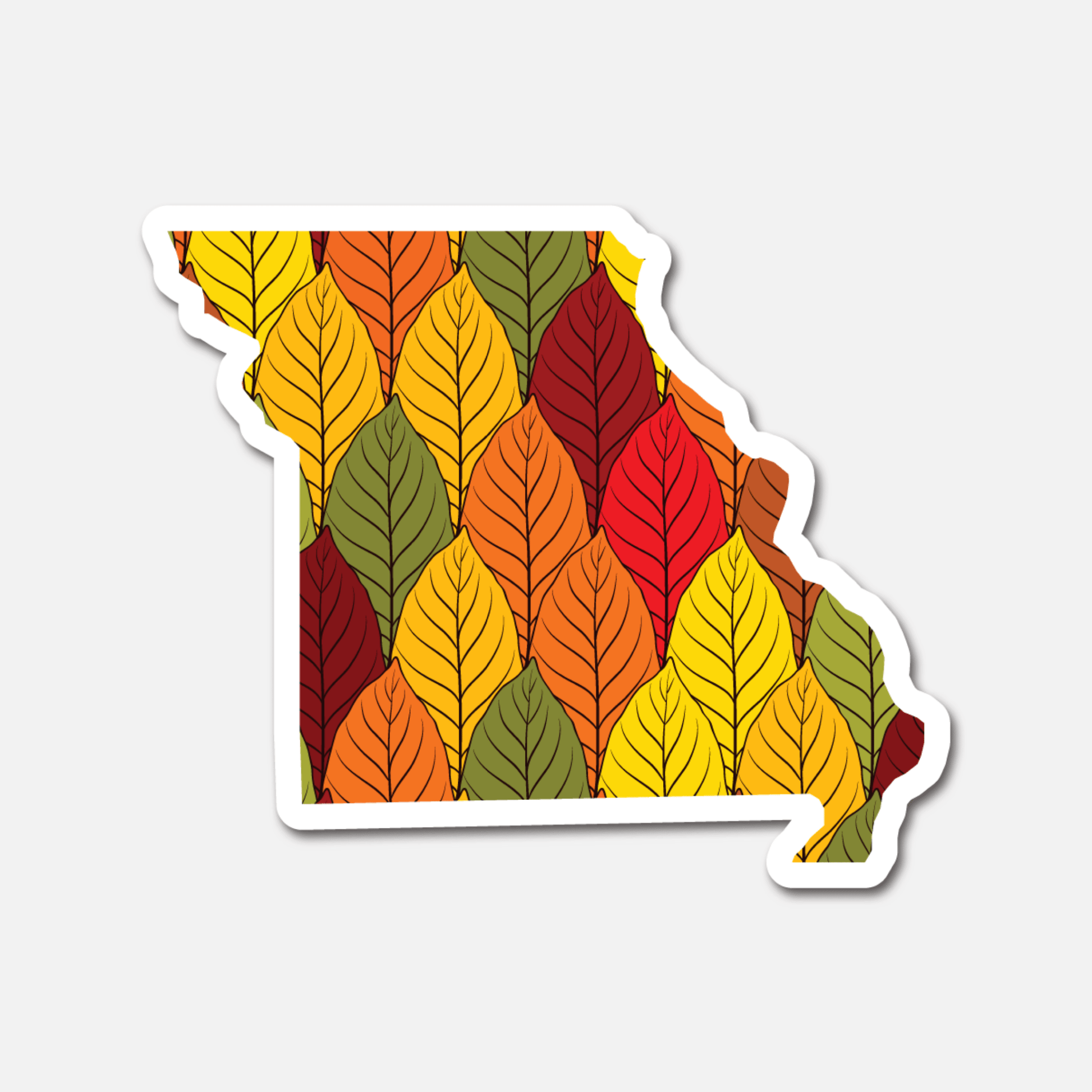 Missouri Autumn Leaves – State Sticker - Footnotes Paper
