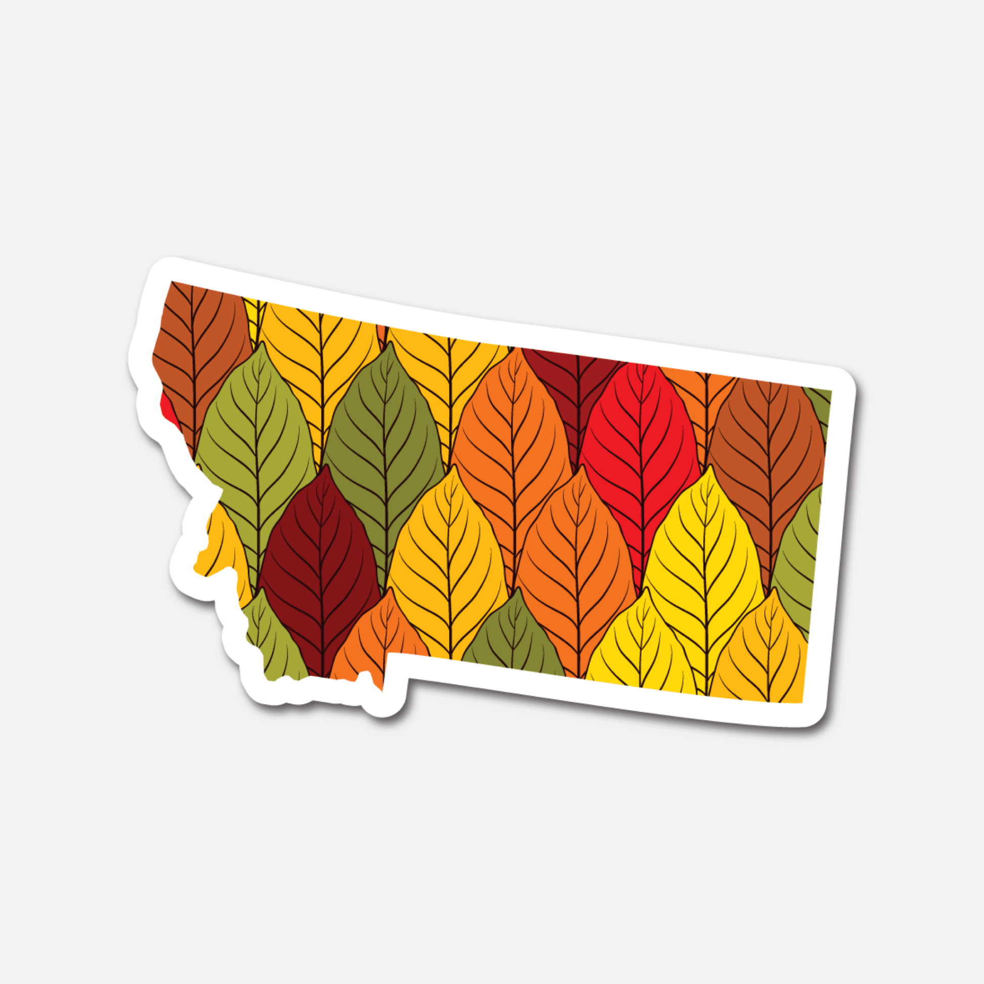 Montana Autumn Leaves – State Sticker - Footnotes Paper