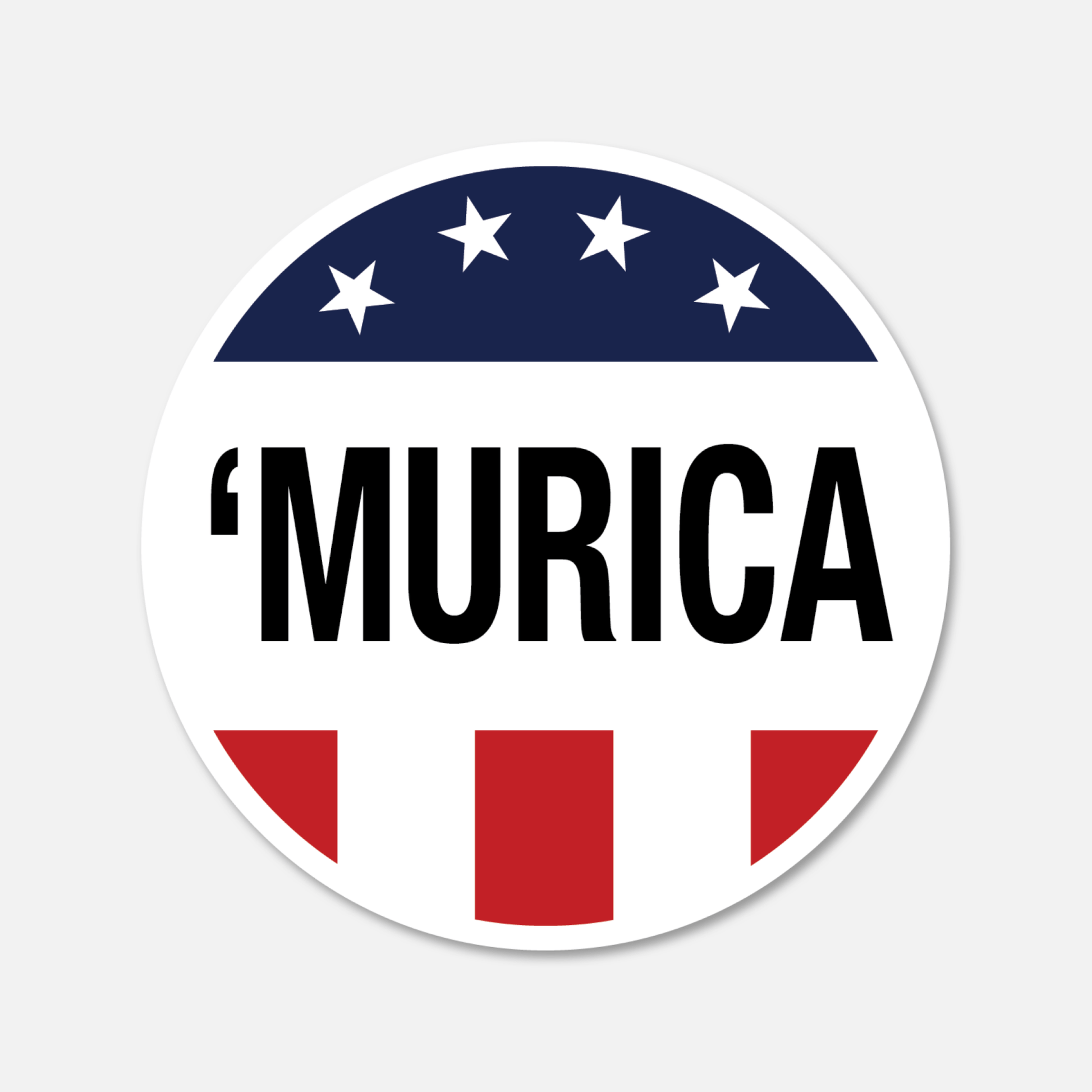 'Murica Sticker - Patriotic Voting Sticker - Footnotes Paper