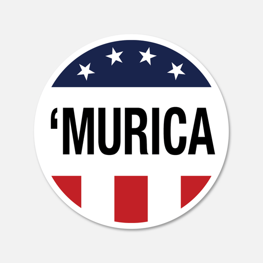 'Murica Sticker - Patriotic Voting Sticker - Footnotes Paper