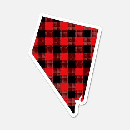 Nevada US State Sticker Buffalo Plaid - Footnotes Paper