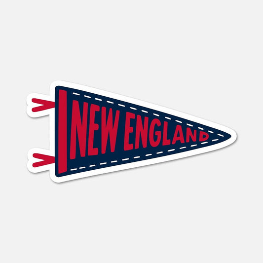 New England Football Pennant Sticker - Footnotes Paper