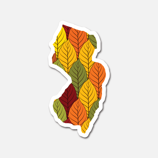 New Jersey Autumn Leaves – State Sticker - Footnotes Paper