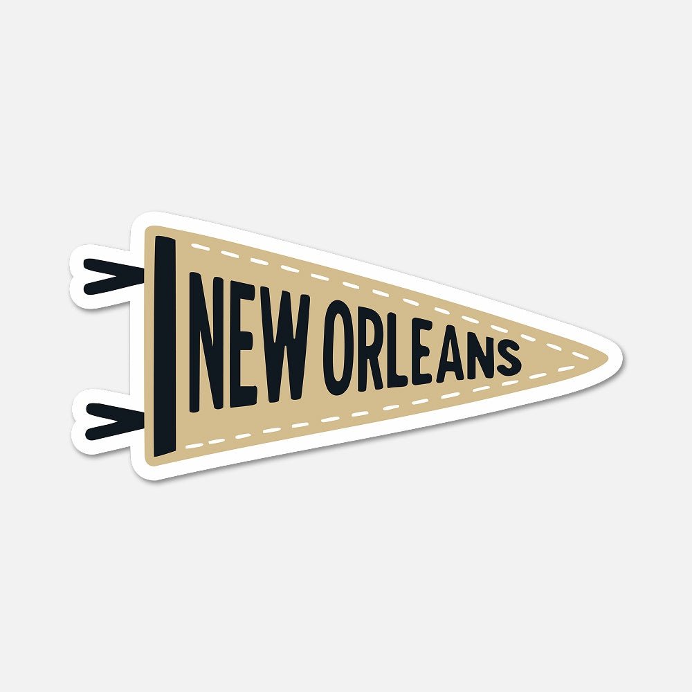 New Orleans Football Pennant Sticker - Footnotes Paper