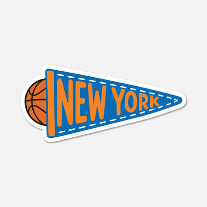 New York Basketball Pennant - Sports Sticker - Footnotes Paper