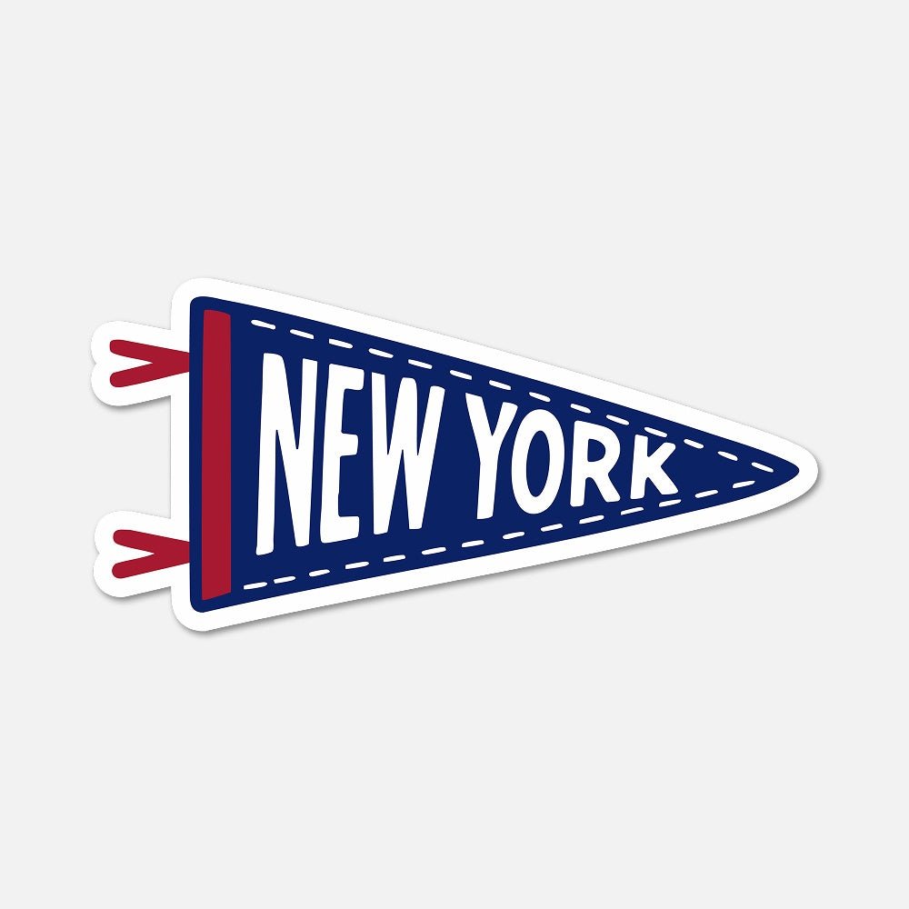 New York (G) Football Pennant Sticker - Footnotes Paper