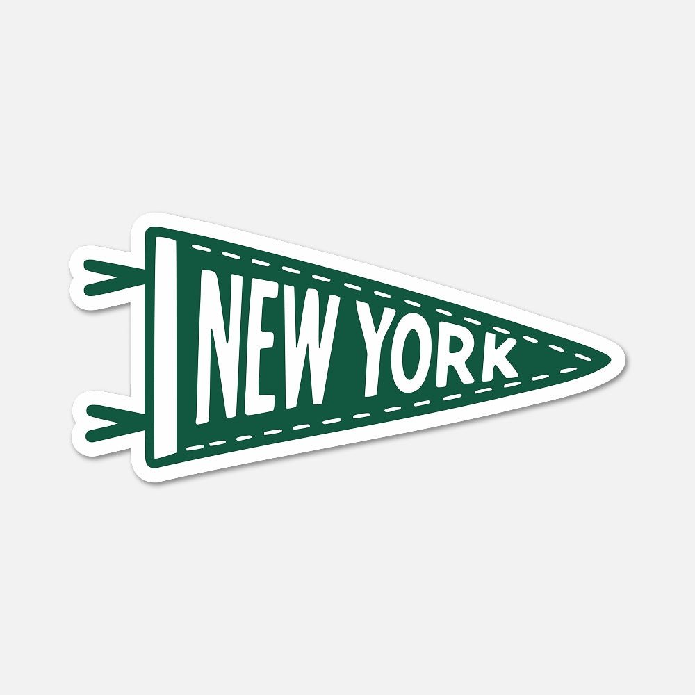 New York (J) Football Pennant Sticker - Footnotes Paper