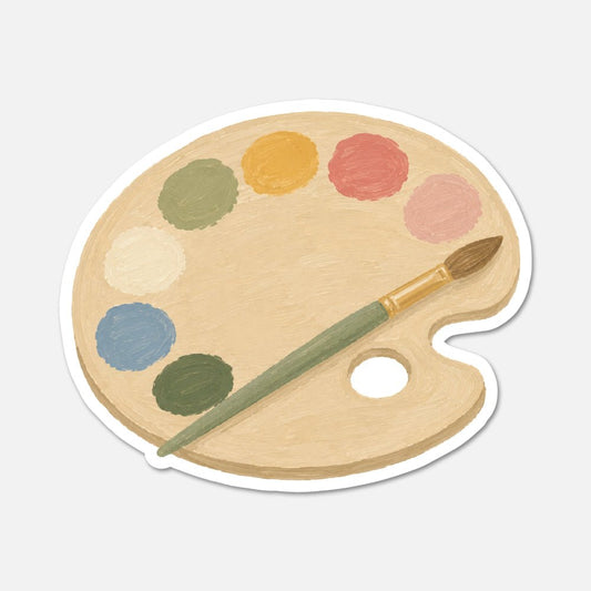 Paint Palette - Vintage Sticker - Footnotes Paper