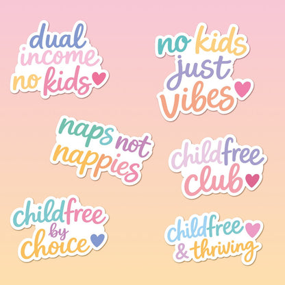 Passports Not Playdates Childfree Sticker - Footnotes Paper