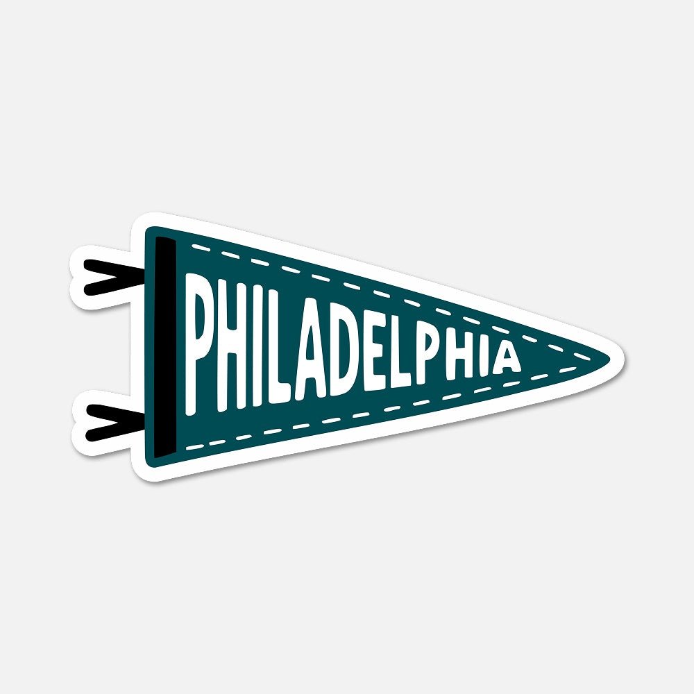 Philadelphia Football Pennant Sticker - Footnotes Paper