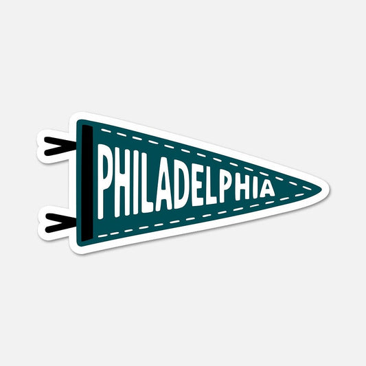 Philadelphia Football Pennant Sticker - Footnotes Paper