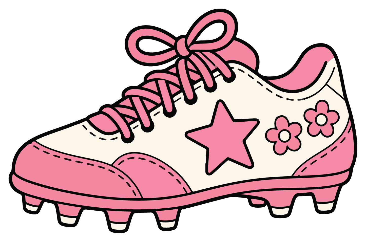 Pink Cleats - Softball Sticker - Footnotes Paper