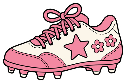 Pink Cleats - Softball Sticker - Footnotes Paper