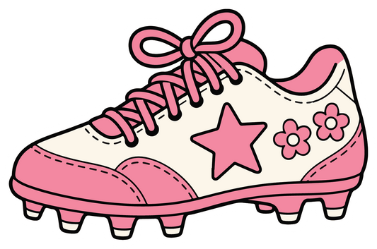 Pink Cleats - Softball Sticker - Footnotes Paper