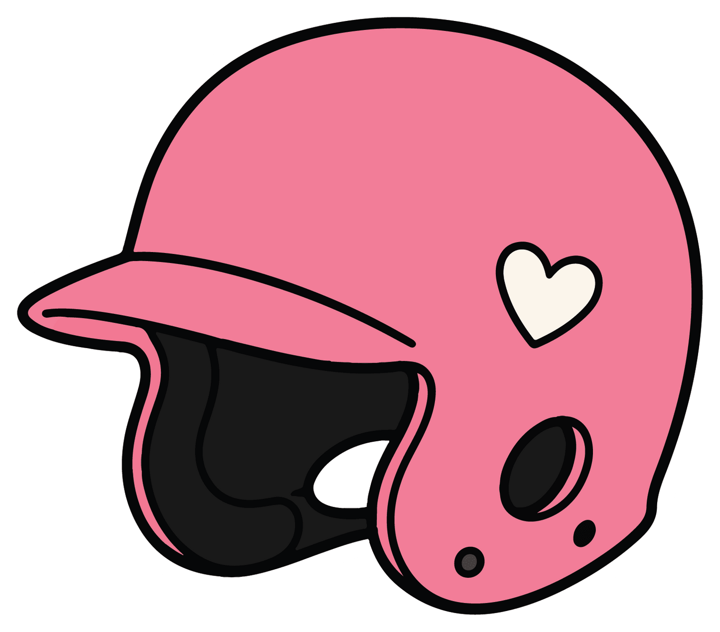 Pink Helmet - Softball Sticker - Footnotes Paper