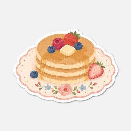 Plate Of Pancakes - Food Sticker - Footnotes Paper