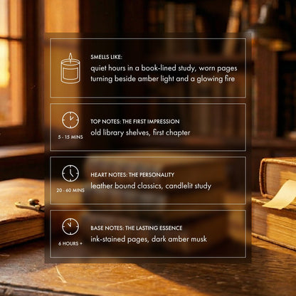Reading Nook Candle | Woody Exotic - Footnotes Paper