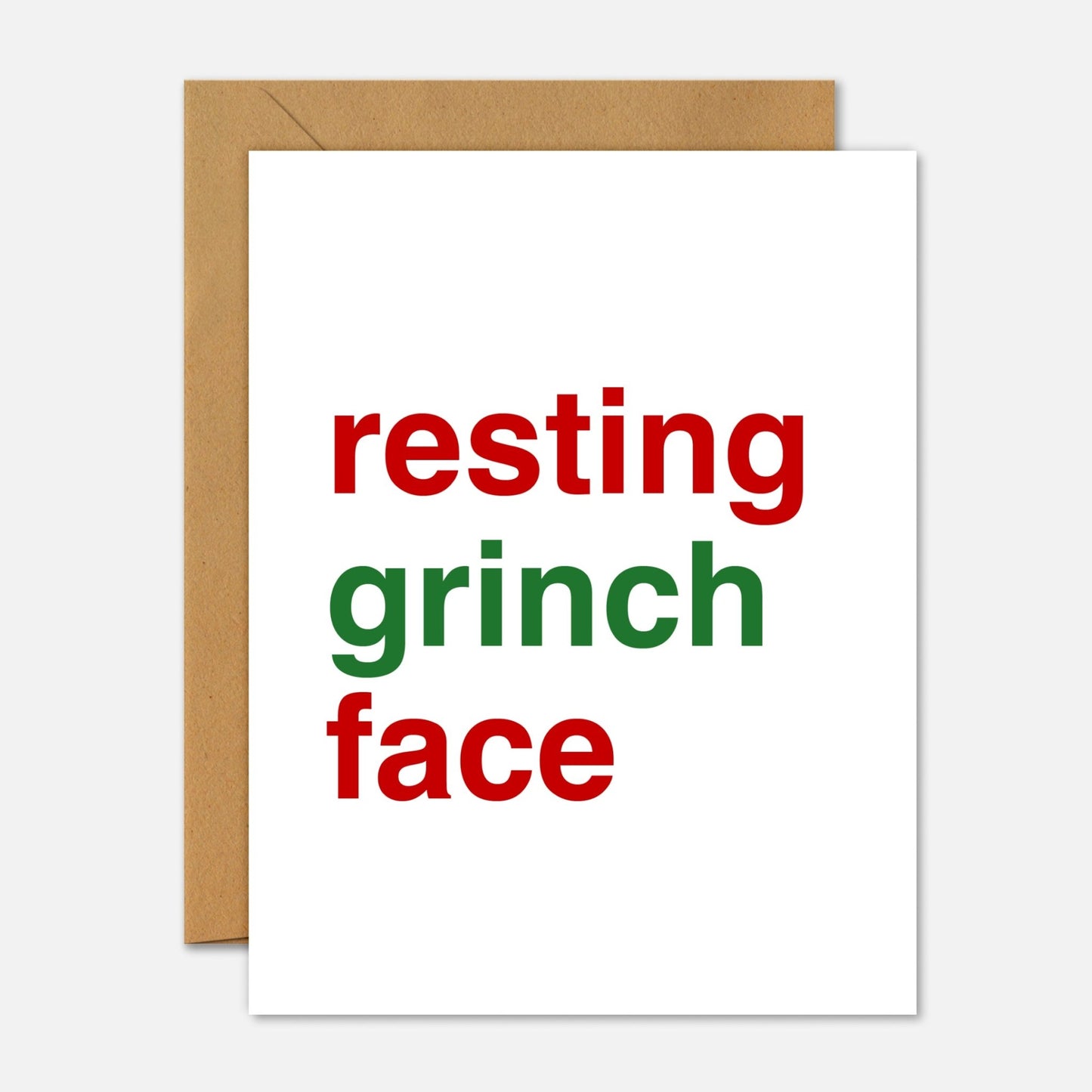 Resting Grinch Face - Christmas Card - Footnotes Paper