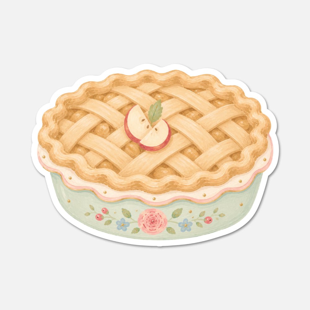 Retro Apple Pie - Food Sticker - Footnotes Paper