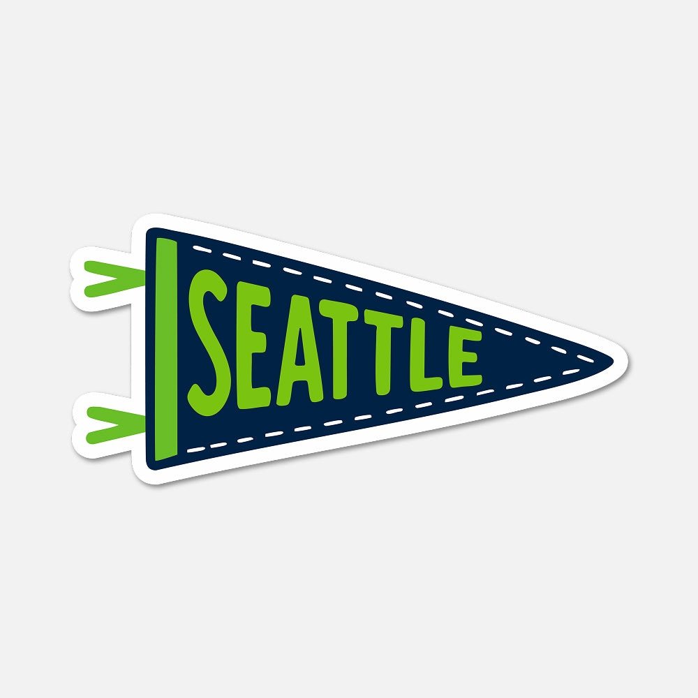Seattle Football Pennant Sticker - Footnotes Paper