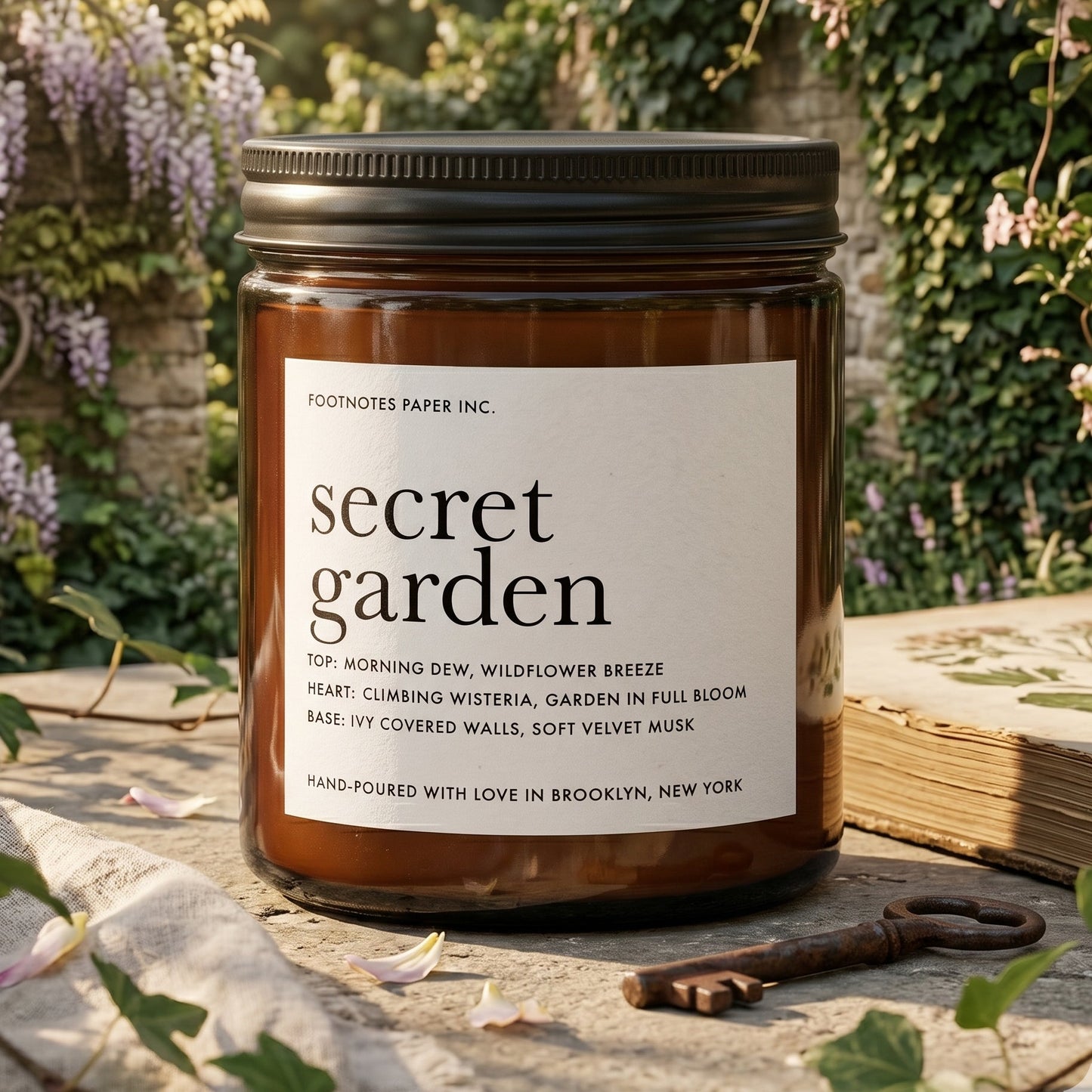 Secret Garden Soy Candle | Floral - Footnotes Paper