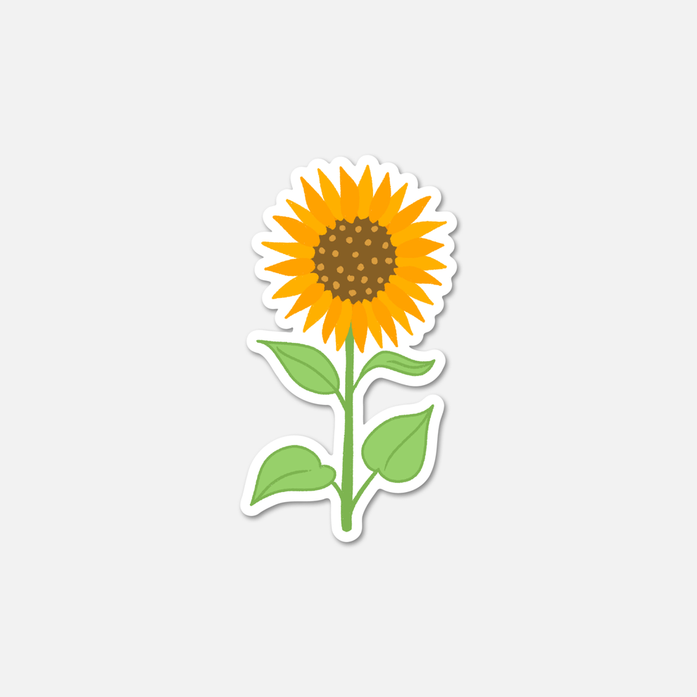 Single Sunflower – Floral Sticker – Footnotes Paper