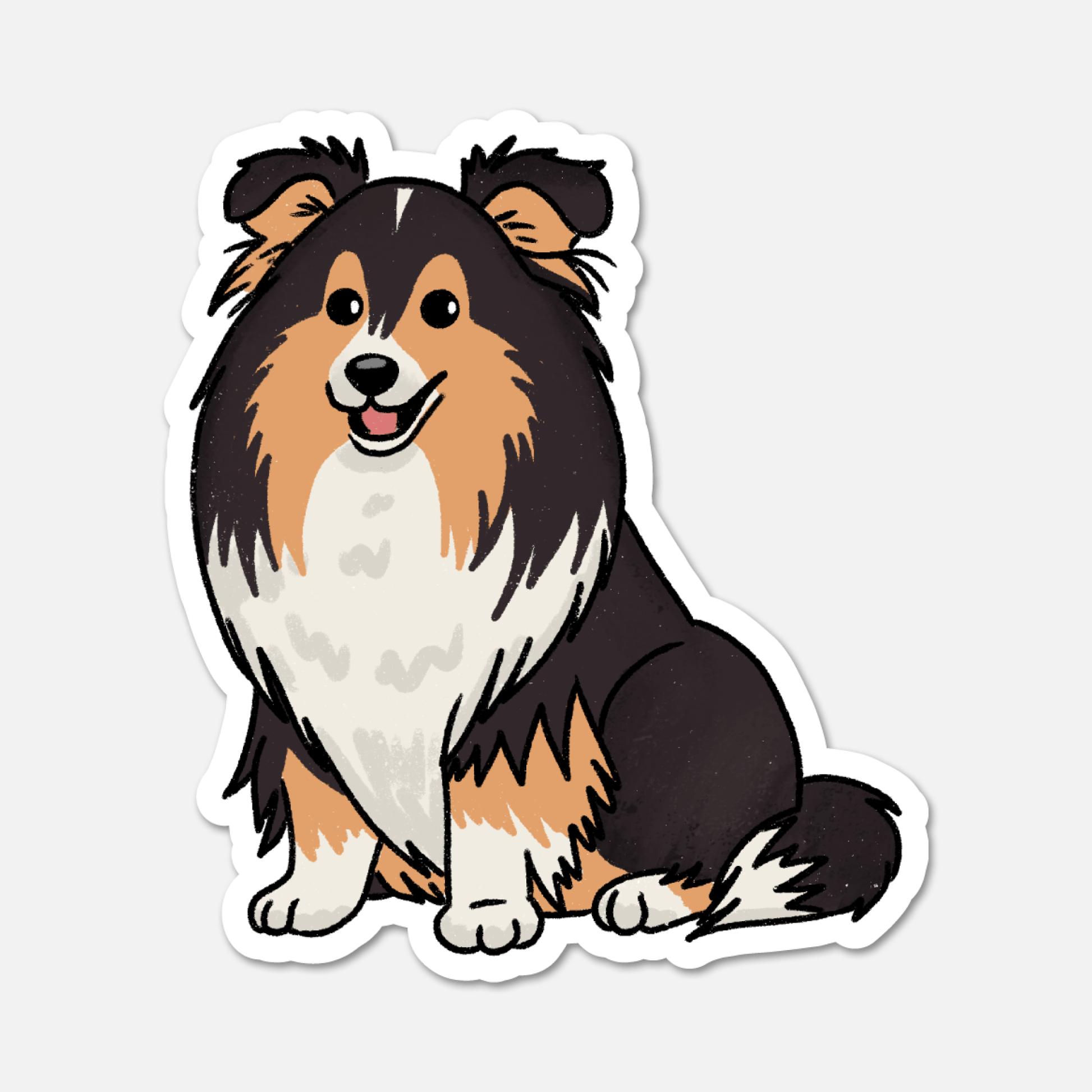 Skye, The Shetland Sheepdog - Dog Sticker - Footnotes Paper