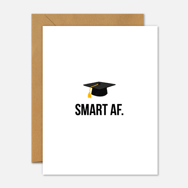 Smart AF – Graduation Card – Footnotes Paper