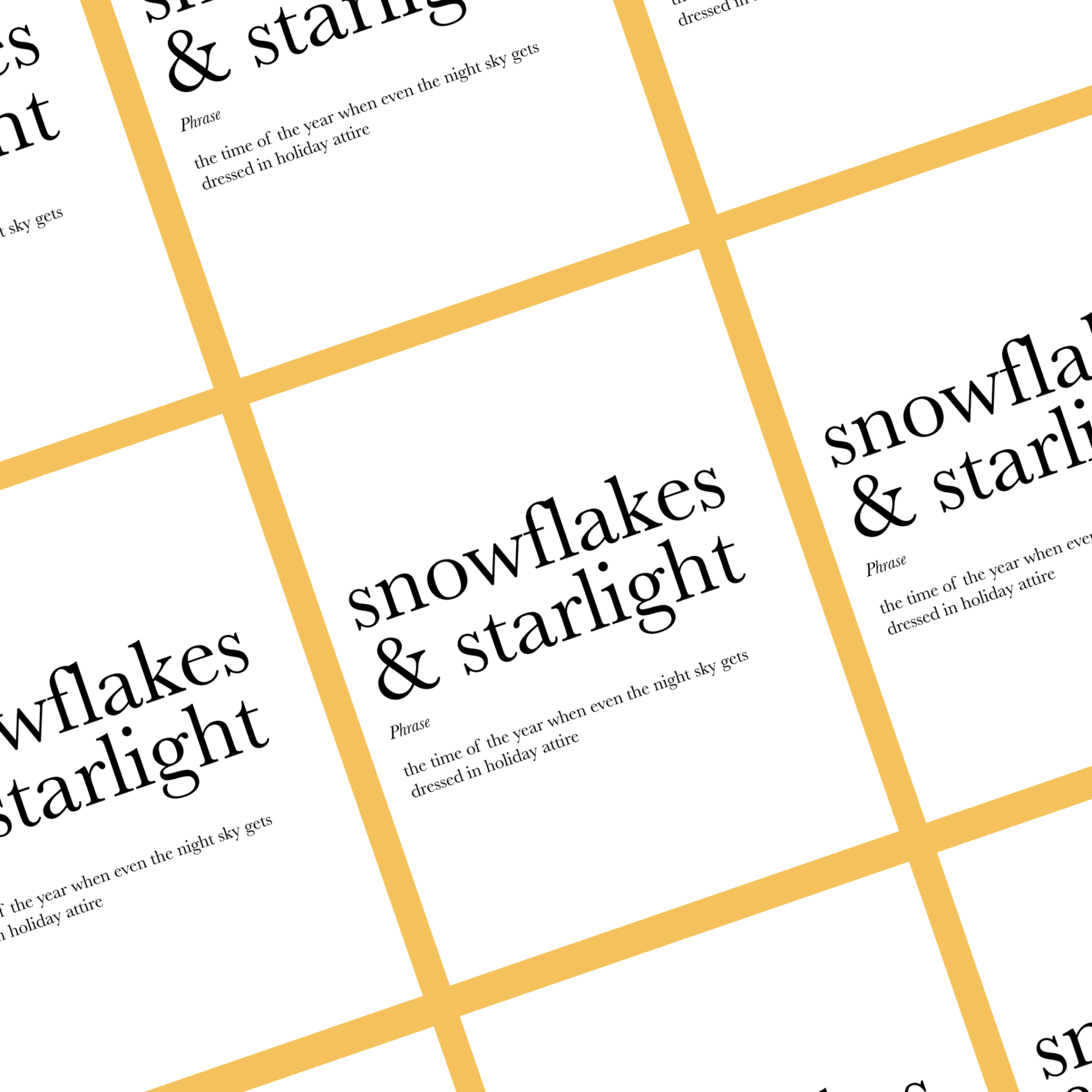 Snowflakes & Starlight Definition - Footnotes Paper